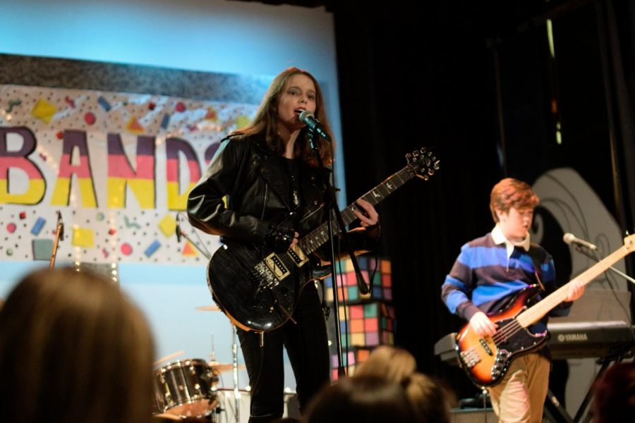 Morgan Mcclain performs with her band Comic Sans.