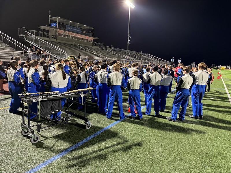 The NPMK gather in Crawford Stadium during the 2024 fall season. 