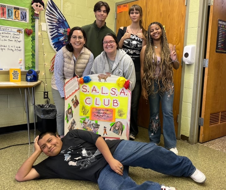 Salsa Club members gather at the beginning of the 2024-2025 school year at North Penn High School. 