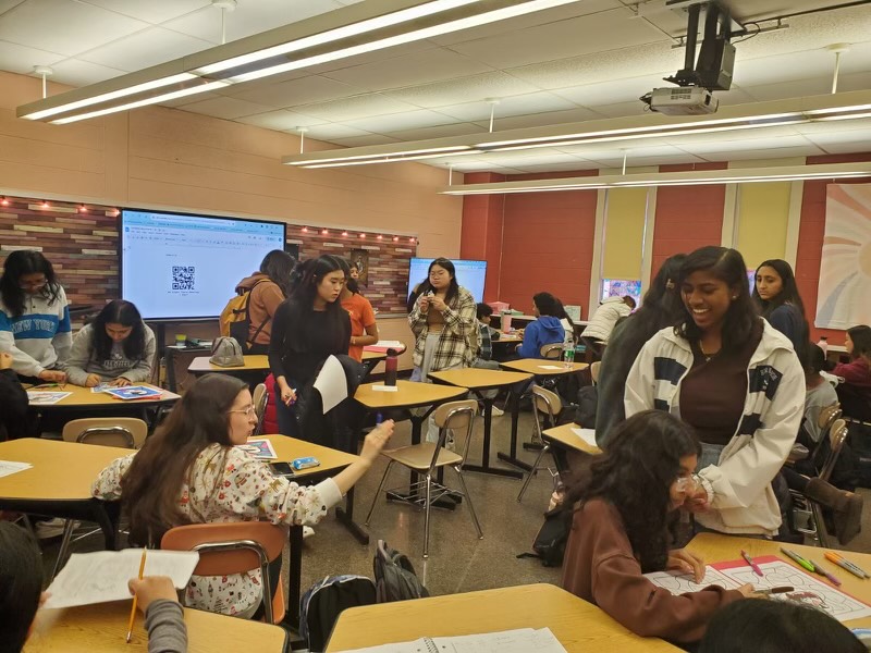 Math Club gathers for a meeting after school at NPHS. 