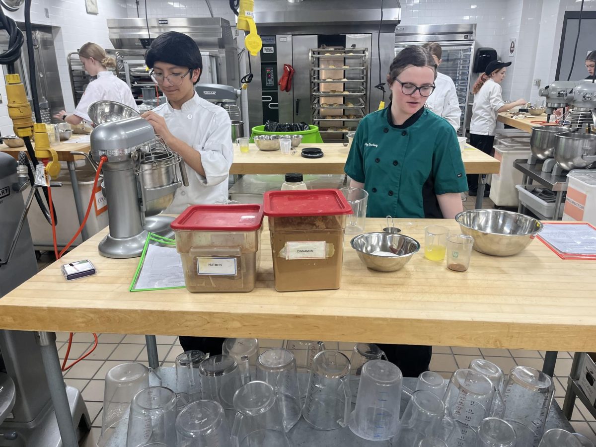 NMTCC students practice their cutting techniques by making pies