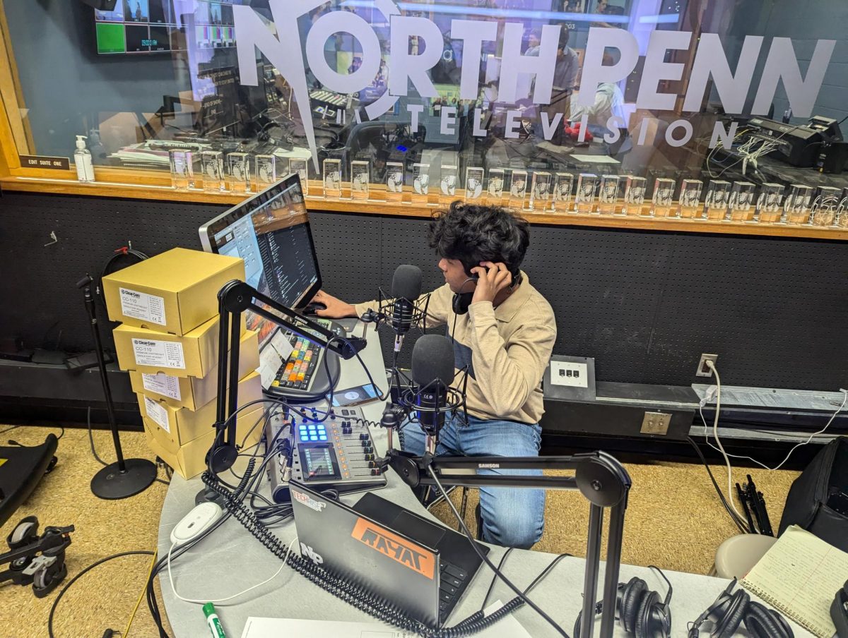 GOOD MORNING LANSDALE! North Penn senior Rayat Karim hosting the morning radio show on North Penn's WNPV. 