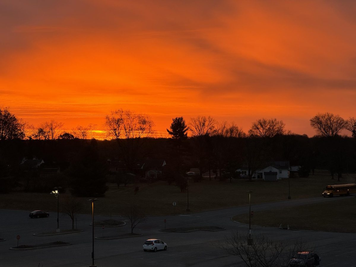 The sun rises over North Penn High School  on November 15, 2024. Warmer Octobers and Novembers could be one of many signals of climate change. The high school population represents the generation who is seeing the effects of climate change first hand. But who is taking action to correct it? 