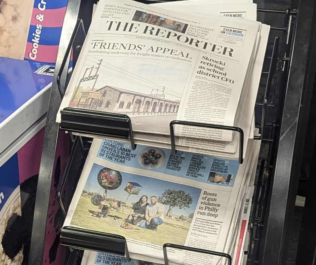 EXTRA EXTRA, WRITE ABOUT IT! 
Newspaper fill a stand at a local Wawa convenience store. 