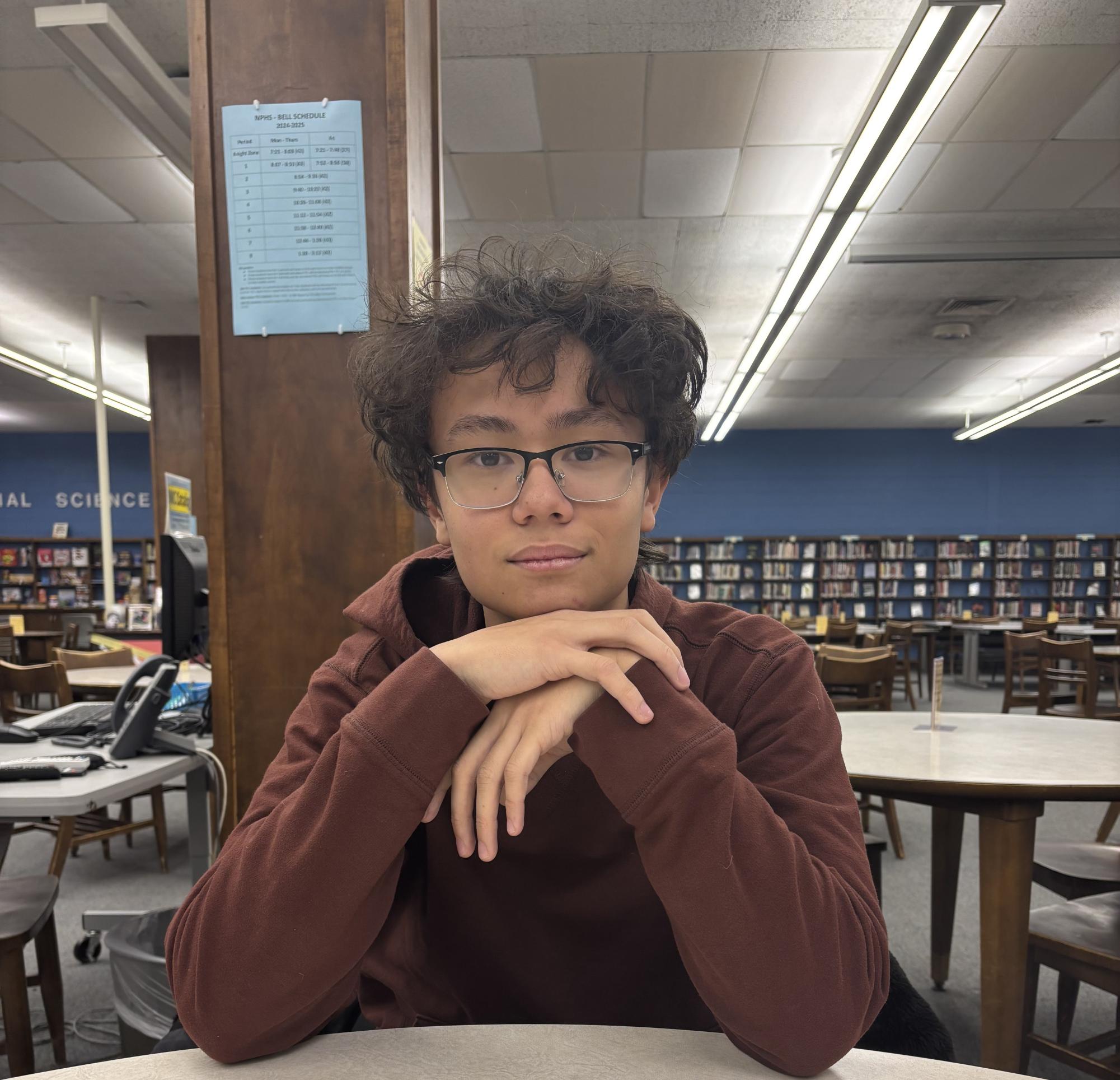 North Penn High School student Charles Skinner brings a unique set of interests with him each day, particularly the concepts of problem solving and debate.